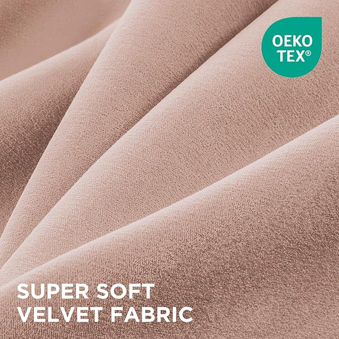 Joydeco Candy Pink Velvet Curtains 72 Inches 2 Panels, Luxury Thermal Insulated Soft Pink Curtains for Bedroom & Living Room, Room Darkening Velvet Drapes, Rod Pocket (52W x 72L)