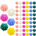 Sunnyray 100 Pcs Bath Sponge Shower Loofahs Bulk Bath Luffas Exfoliating Body Scrubber Packs Assorted Colors Mesh Balls Travel Cleaning Wash Puff Bathing Accessories for Women Men Body Wash, 6 Colors