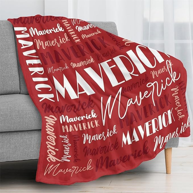 Name Blanket Personalized Blanket for Adult Kids Flannel Customize Throw Blanket Custom (Color 16, 30 x 40 Inches)