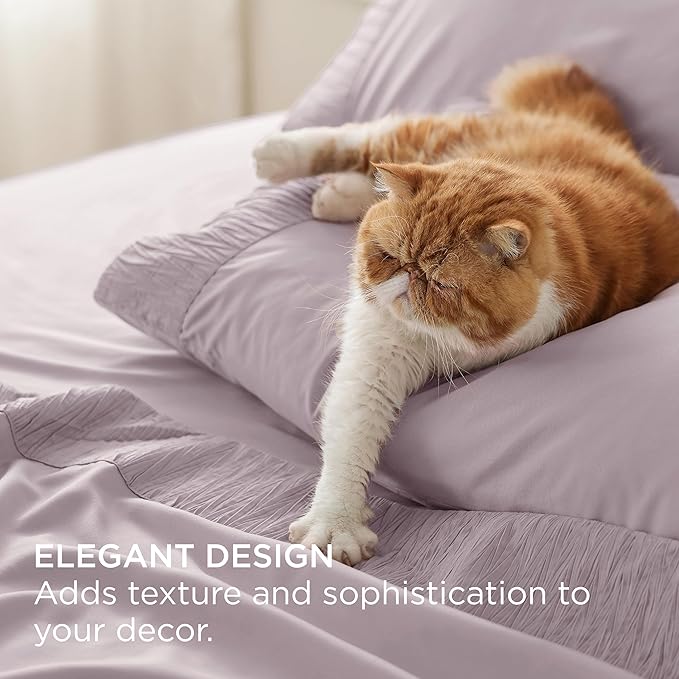 Bedsure Twin Sheets Set - 3 Pieces Soft Twin Bed Sheets - Breathable & Cooling - Hotel Luxury - Easy Care Polyester Microfiber Bedding for Women, Men, Pink Mocha