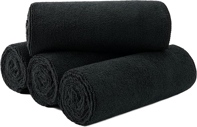 New Microfiber Hair Drying Salon Towels, 16 x 29 inches, 4 Pack, Quick Dry, Lint Free