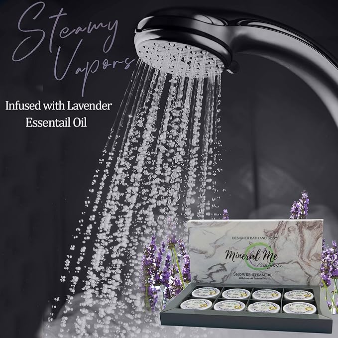 Shower Steamers Aromatherapy - Lavender Shower Steamers W/Organic Essential Oils for Vaporizing Steam Spa, Relaxation, Vapor Shower Tablet, Shower Melts, Stocking Stuffers Christmas Gift for Her, Him
