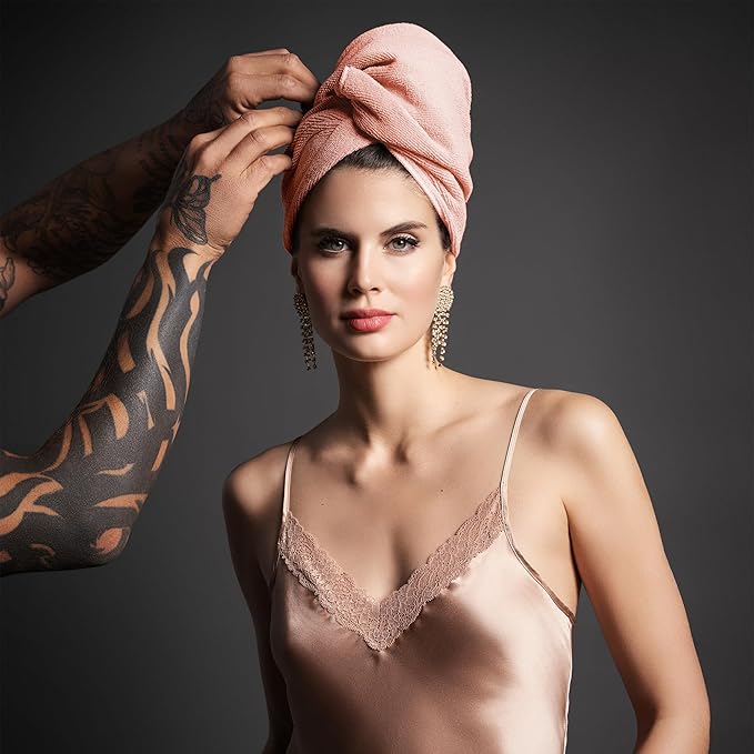 Fromm Softees Microfiber Salon Hair Towels for Hairstylists, Barbers, Spa, Gym in Light Pink, 16" by 29", 10 count Perfect Hair Care Towel for Drying Curly, Long, Wavy Hair