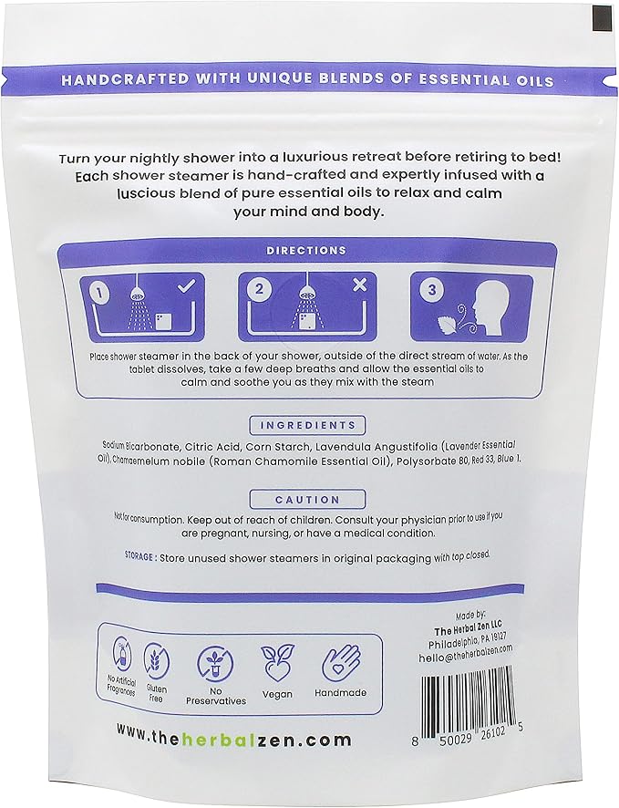 Aromatherapy Shower Steamer Gift Set - Christmas Gift - Adult Stocking Stuffer - USA Made - Shower Bomb Tablets Made with Soothing Natural Essential Oils - Relaxation Gift for Women and Men