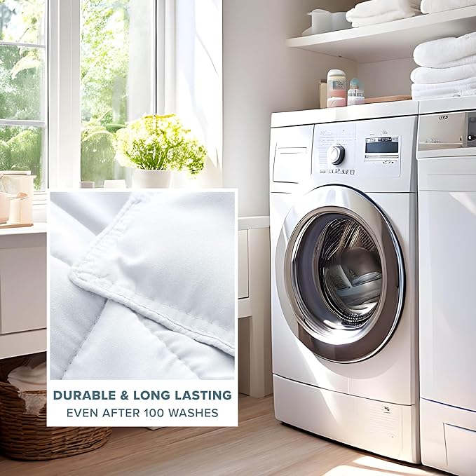 Bare Home Comforter Set - Oversized Queen Size - Ultra-Soft - Goose Down Alternative - Premium 1800 Series - All Season Warmth (Oversized Queen, White)