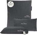 BADESOFA® Luxury Bath Pillows for Tub Full Body Set - 3-Piece Bath Pillow Set with Premium Materials & CleanDry+ - Bathtub Pillows for Head and Neck Support - Tub Pillow for Bathtub in Charcoal