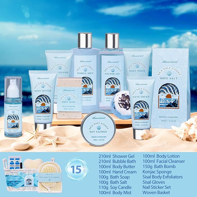 Gifts for Women, Birthday Gifts for Women, Bath and Body Gift Set, Self Care Gifts Spa Gift Baskets, Relaxing Bath Set for Mom, Girlfriend, Sister, Female Friends, Coworker