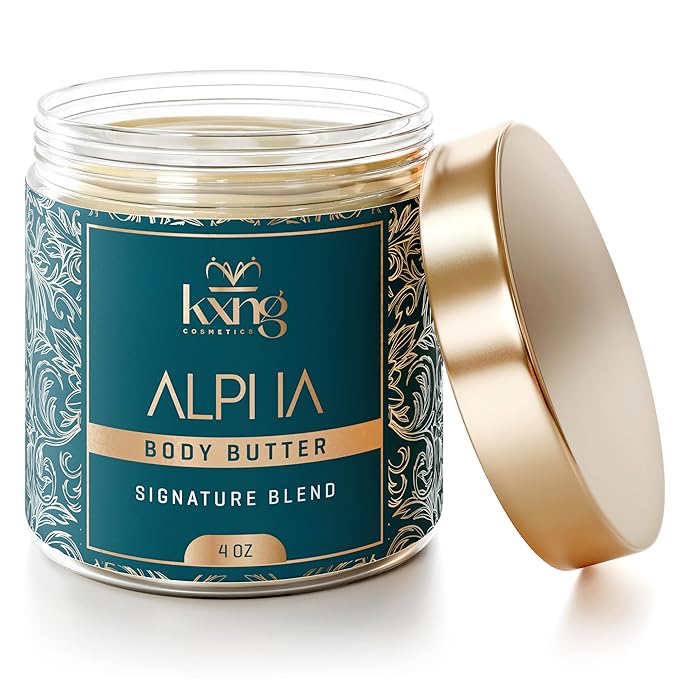 KXNG Whipped Shea Butter Moisturizer, Deep Hydration Body Butter for Men & Women, Silky, Lightweight Body Cream, Cruelty-Free