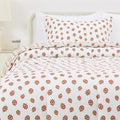 Amazon Basics Lightweight Microfiber Comforter Sets, 2-Pieces, Off White, Floral, Twin/Twin XL