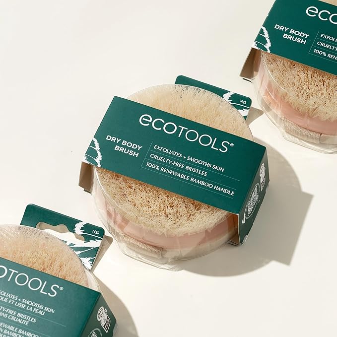 EcoTools Dry Body Brush, for Post Shower & Bath Skincare Routine, Removes Dirt and Promotes Blood Circulation, 1 Count