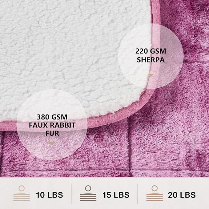 Homemate Heated Weighted Blanket for Adults - 72"x84" 20lbs Electric Throw Fast Heating Heavy Blanket 1/2/4/6/8 Hour Auto Off 10 Heat Levels Over-Heat Protection Luxury Faux Fur Sherpa