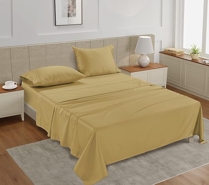 LANE LINEN Twin Sheet Sets – 450 Thread Count 100% Cotton Bed Sheets, Naturally Cooling & Soft Sateen Weave, 15” Deep Pocket Fits Mattress, Machine Washable, Cocoon