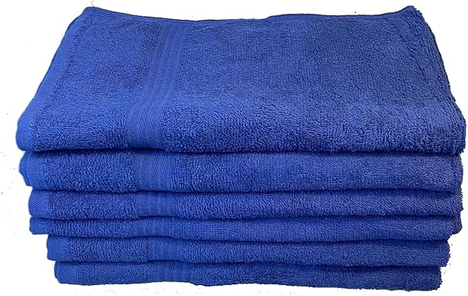 Towel Supercenter 16X27 Salon Hand Towels Colors (12Pack-24Pack-36Pack- 60Pack-120Pack) 100% Cotton for Hair Salons, Nail Salons, Tanning Salons, Golf Course (36, Royal Blue)