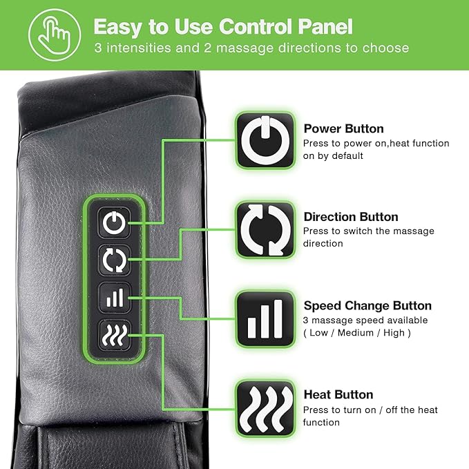 cotsoco Neck Massager, Shiatsu Neck and Back Massager with Heat for Pain Relief, Deep Tissue 3D Kneading Massage Pillow, Relaxation Gifts for Men and Women, Gifts for Dad, Elderly, Wife（Dark Gray）