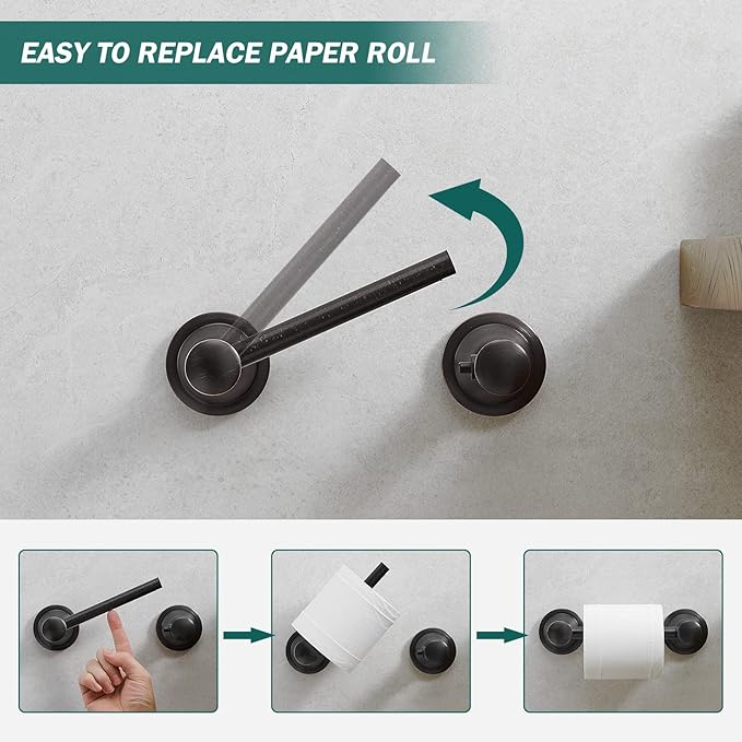 Hoimpro Wall Mounted Rustproof Toilet Tissue Paper Holder Bathroom Accessories Toilet roll Paper Hanger, Oil Rubbed Bronze