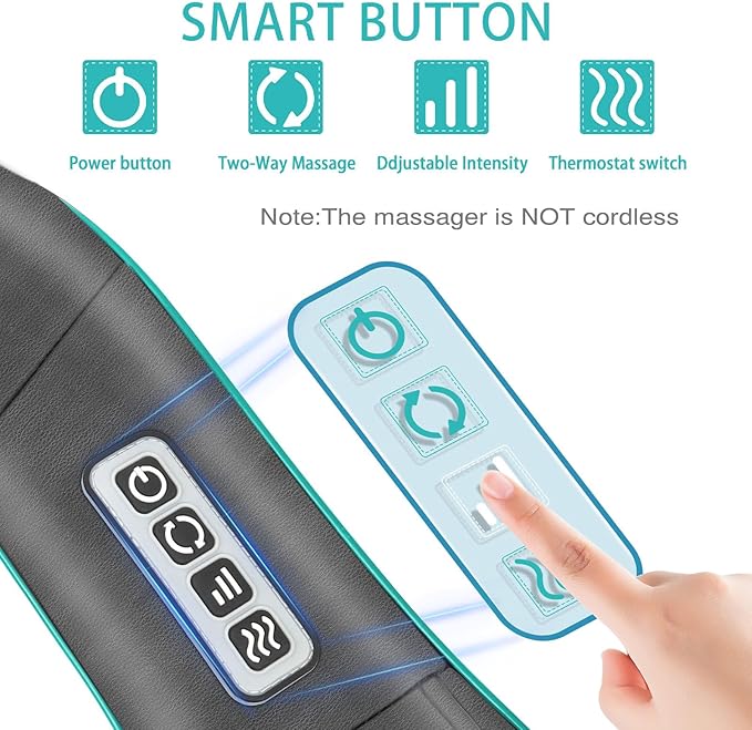 AERLANG Fathers Day Dad Gifts Neck Massger,Shiatsu Neck and Back Massager with Heating Neck and Shoulder Massager Deep Kneading Pillow for Massage Home Office Car Use Gifts for Women Men Dad Mom