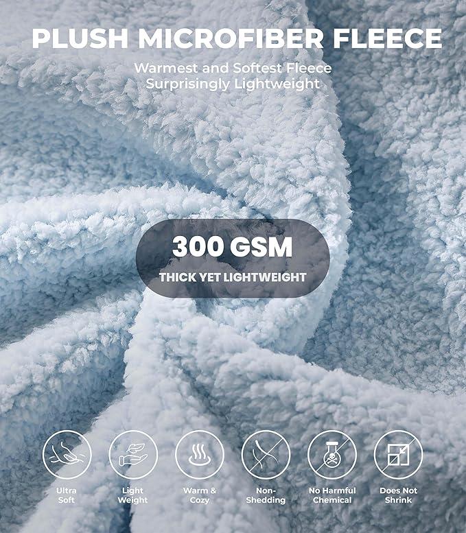 Plush Microfiber Fleece Robe | Super Soft & Warm | Lightweight | Full Length