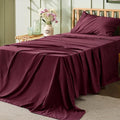 Bedsure Twin Sheets Set - 3 Pieces Soft Twin Bed Sheets - Breathable & Cooling - Hotel Luxury - Easy Care Polyester Microfiber Bedding for Women, Men, Red