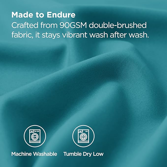 Bedsure King Size Pillow Cases Set of 2 - Teal Brushed Microfiber Pillowcases 2 Pack, Super Soft Pillow Case Cover with Envelope Closure, Wrinkle, Fade and Stain Resistant, 20x36 Inches