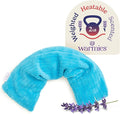 warmies Hot-Pak, Microwavable Neck Wrap - Heating & Cooling Plush Pad for Calming Relaxation - Weighted & Heated Neck Warmer with Scented Lavender - Microwave Heat Pad for Aches & Pain - Blue
