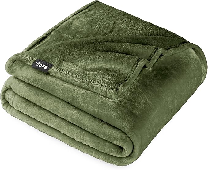 Bare Home Fleece Blanket - King Size - Ultra-Soft Lightweight for Bed, Sofa, and Couch - Luxury Microplush - Cozy Warm Blanket (King, Cypress)