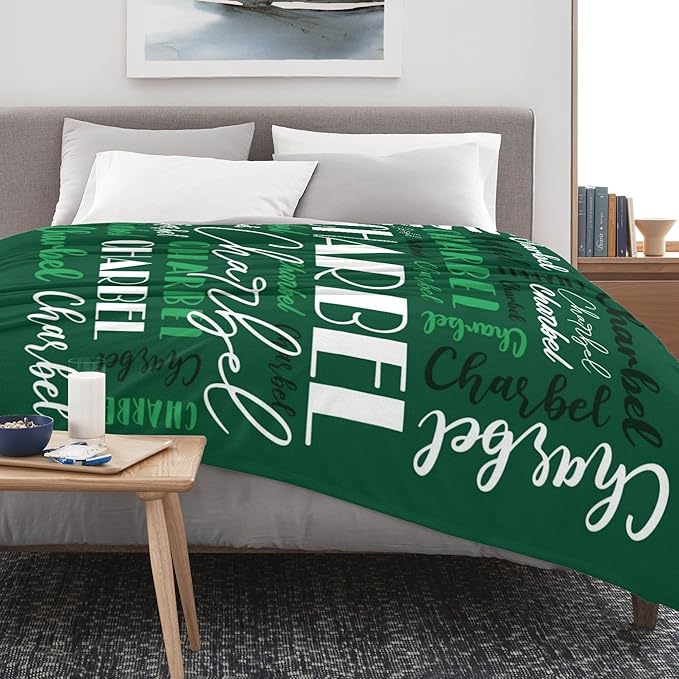 Name Blanket Personalized Blanket for Adult Kids Flannel Customize Throw Blanket Custom (Color 19, 40 x 50 Inches)