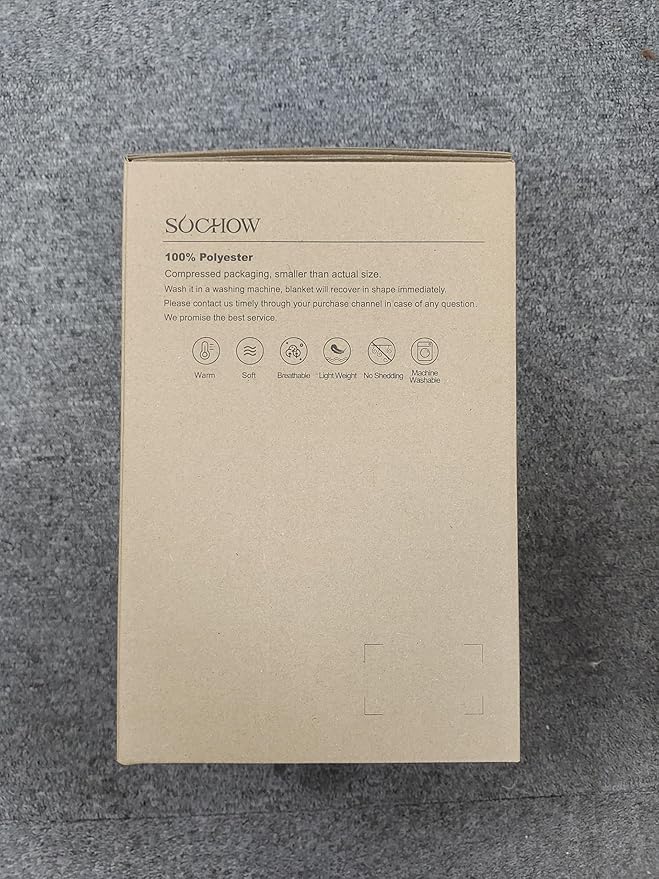 SOCHOW Sherpa Fleece Throw Blanket, Double-Sided Super Soft Luxurious Plush Blanket Throw Size, Camel, 50x60 inches