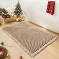 Waffle Bath Mat - Boho Bathroom Rugs Non Slip Washable, Super Absorbent & Quick Dry, Soft Bath Mat Farmhouse Bathroom Decor, 20'' x 32'', Khaki