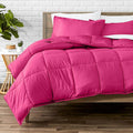 Bare Home Comforter Set - Full Size - Ultra-Soft - Goose Down Alternative - Premium 1800 Series - All Season Warmth (Full, Pink)