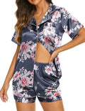 Ekouaer Pajamas for Women Set Silk Satin Pjs Shorts Sleepwear 2 Piece Loungewear S-XXL