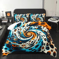 Leopard Print Geome Comforter Set Full Size，Leopard Print Bedding Set Full