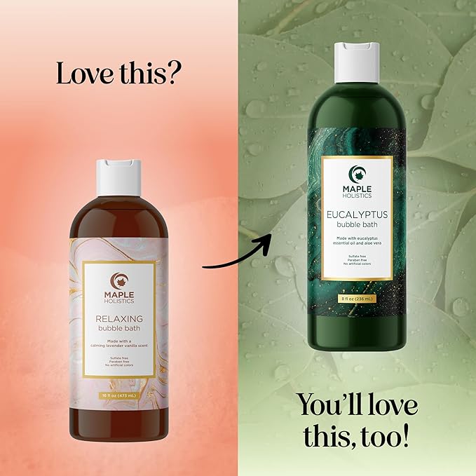 Luxurious Lavender Bubble Bath for Women - Sulfate Free Lavender Vanilla Bath Bubbles for Women Relaxing Bath Foam with Chamomile Calendula and Sage - Aromatherapy Bubble Bath Foaming Bath Oil for tub