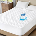 Bedsure Full Mattress Protector, Quilted Mattress Topper Full with Deep Pocket up to 22 Inches, Soft Breathable Noiseless Bed Cover, Waterproof Bed Pad for Home, Bedroom, Hotel - White