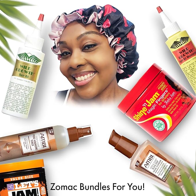 Satin Shower Cap for Women, Reusable and Waterproof Shower Cap for Long Hair, Luxury Print and Double Layer (Black Hearts, Large)