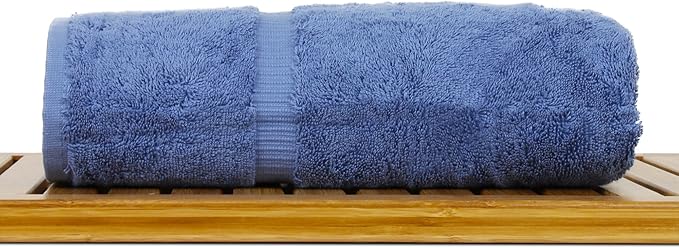 Luxury Hotel & Spa Ultra Soft Bath Towels 100% Turkish Cotton - Wedgewood - Set of 4