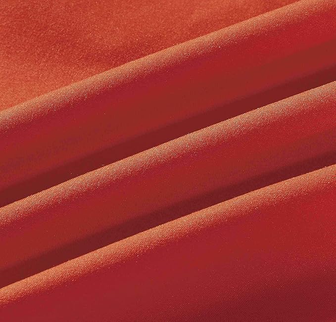Sheets & Beyond Wrap Around Solid Microfiber Luxury Hotel Quality Fabric Bedroom Gathered Ruffled Bedding Bed Skirt 14 Inch Drop (Twin, Orange)