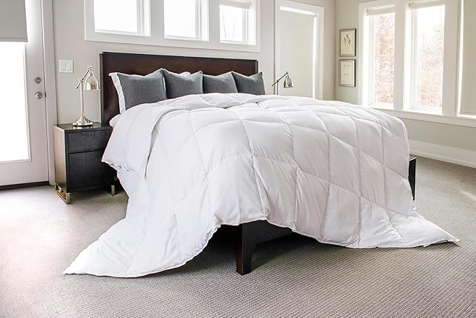 Gray Eagle Oversized King Comforter 108" x 90" – Extra Large Synthetic Down Duvet Insert – Ultra Soft Microfiber, All-Season, Lightweight & Fluffy – Hotel-Quality, Machine Washable, White