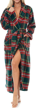 Alexander Del Rossa Plush Robe for Women, Long Fleece Winter Bath Robe, Plus Size