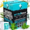 Shower Steamers for Sinus Relief | Recovery | XXL 80g Post-Workout, Allergies, Cold & Flu | Eucalyptus, Tea Tree, Turmeric, Arnica, Caffeine, Menthol | MAX Strength Aromatherapy | STiiMPAK (8 Pack)