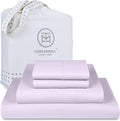 Threadmill Cotton Sheets for King Size Bed, 100% Cotton, 500 Thread Count, Deep Pocket Sheet Set for King Size Bed, Snug Fit, Soft & Crisp Cooling Hotel Quality Bed Sheets 4 Piece Set, Lilac