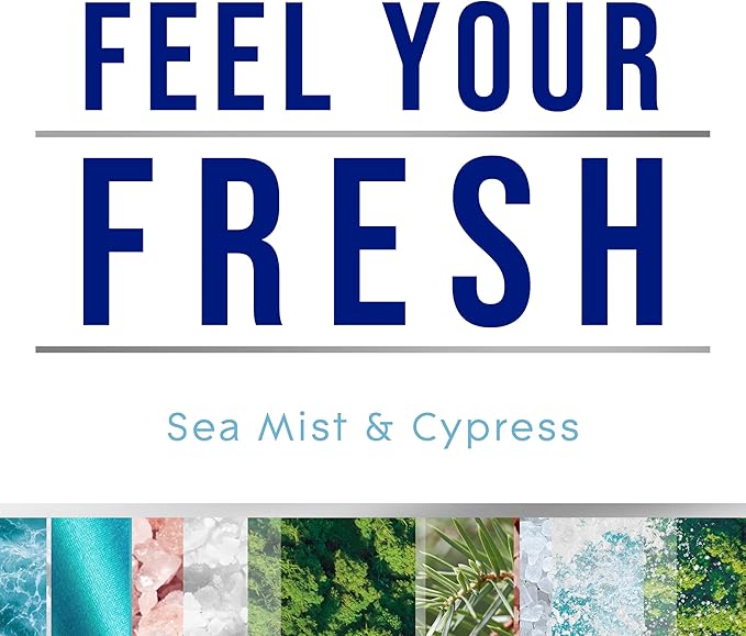 Glade 3-Wick Scented Candle Jar, Sea Mist & Cypress, Air Freshener Infused with Essential Oils, 6.8 Oz, 3 Count