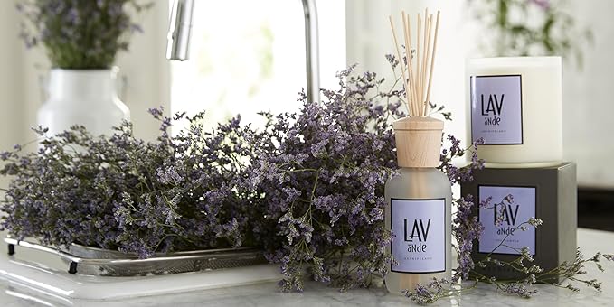 Archipelago Botanicals Hand-Poured Soy Wax Blend Scented Candle with Fragrance Oils, Lead-Free Cotton Wicks, Glass Candle Jar with Gift Box, Burns Approx. 60 Hours, Lavende, 10 Oz.