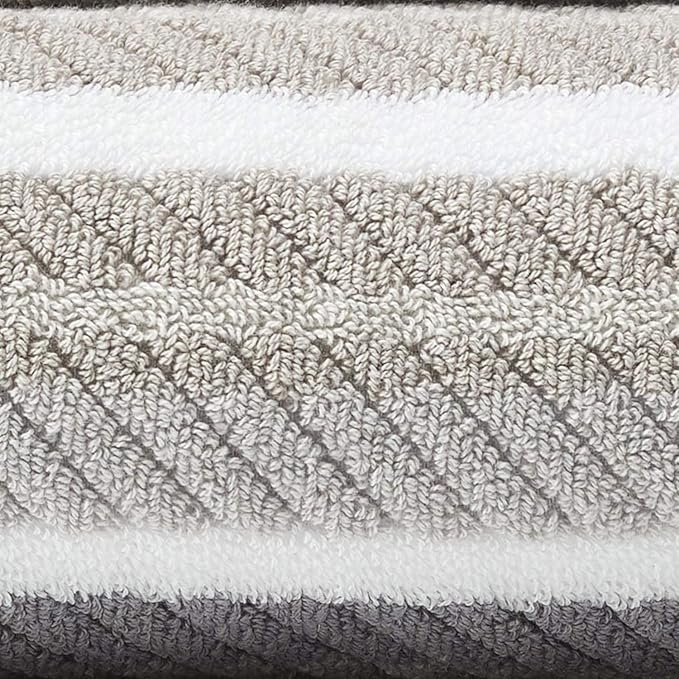 Tommy Bahama - Bath Towels, 100% Highly Absorbent Yarn Dyed Cotton, Low-Linting & Fade-Resistant, Medium Weight Towel Set (Ocean Bay Grey, 3 Piece)