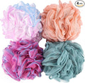 BTYMS Large Loofah Sponge 75g/Pc, Exfoliating Shower Pouf Bath Scrunchies Bath Scrubber Body Loofahs for Shower - Set of 4