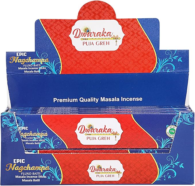 Dwaraka - Incense Sticks - Nag Champa Incense, 100 Sticks, All Natural, Chemical Free