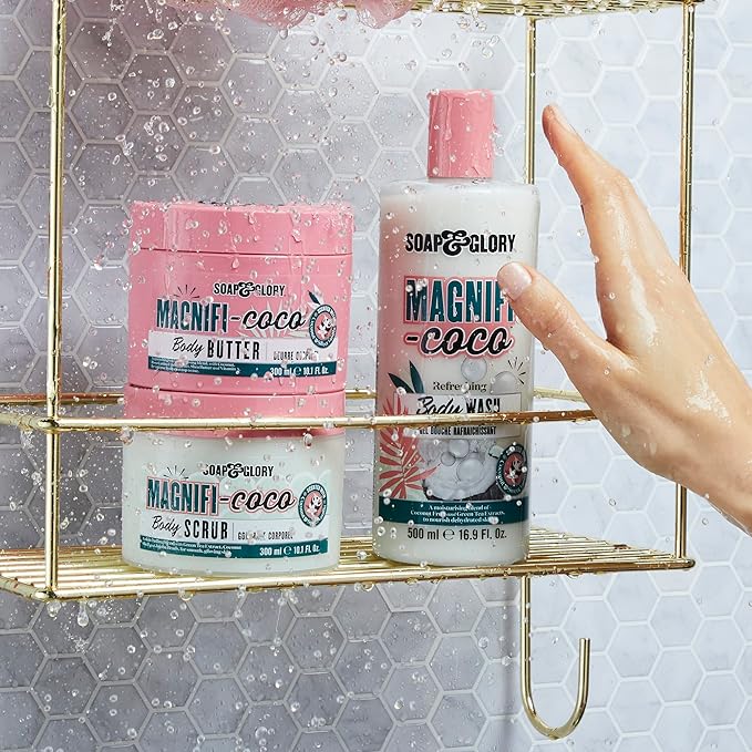 Soap & Glory Magnifi-Coco Body Lotion - Coconut Body Moisturizer with Vitamin A, Shea Butter & Rose Canina Fruit Oils - Rich Moisturizing Lotion for Dehydrated Skin (500ml) (Pack of 2)