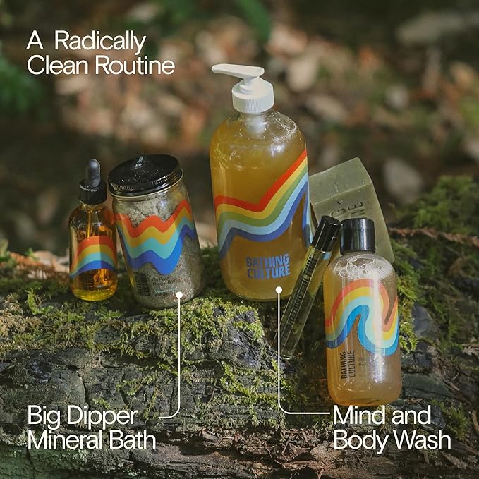 Bathing Culture, Organic Big Dipper Mineral Salt Bath, Epsom Salt and Dead Sea Salts, Aromatherapy Bath Salts, Jojoba Oil, Natural, Biodegradable, Sustainable, Vegan Personal Care, 8 oz, 227 g