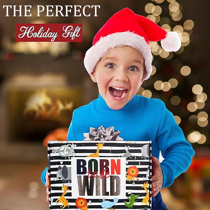 Bath Bombs for Kids with Toys Inside - Organic Bubble Bath Fizzies with Jungle Animal Toys. Gentle and Kids Friendly Spa Bath Balls, Bath Fizz Balls - Stocking Stuffers Christmas Gifts for Boy, Girls