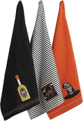 DII Happy Halloween Dishtowel Collection Embellished Cotton Kitchen Hand Towel Set, 18x28, Bewitched Potion, 3 Count
