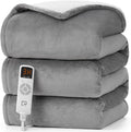 EHEYCIGA Heated Electric Blanket Full Size - 9 Heating Levels, 10 Hours Auto Off, Soft Cozy Sherpa Washable With Fast Heating, 72 x 84 Inches